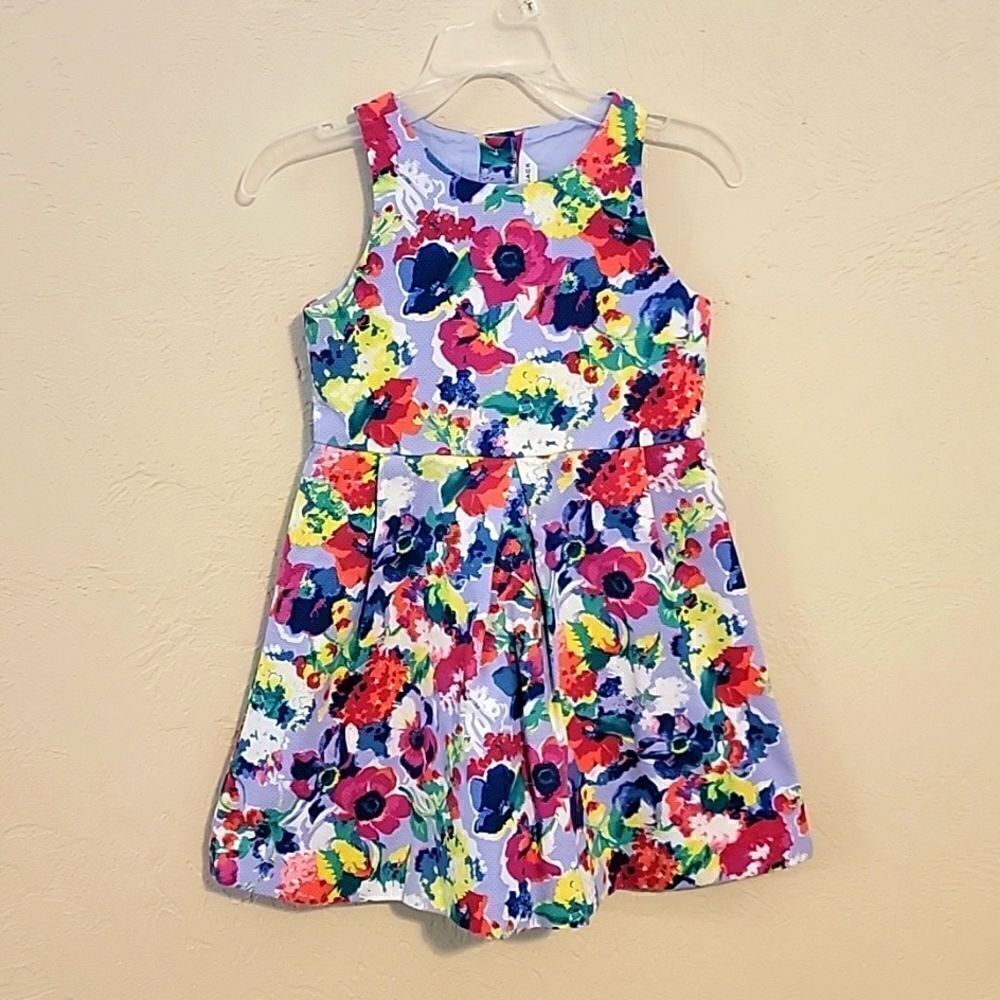 JANIE AND JACK BRIGHT FLORAL DRESS, SIZE 4